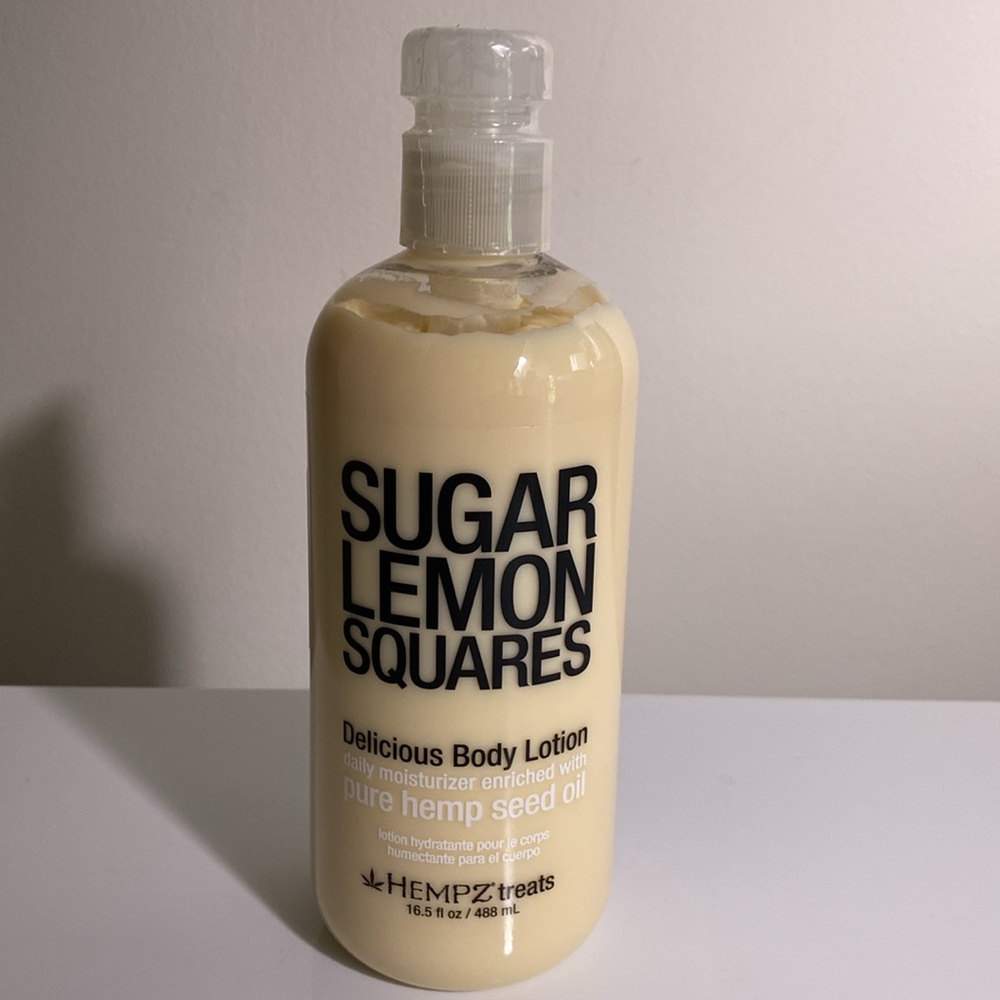 Hempz Treats SUGAR LEMON SQUARES Body Lotion Hemp Seed Oil 16.5 Oz NEW Sealed - Picture 6 of 6